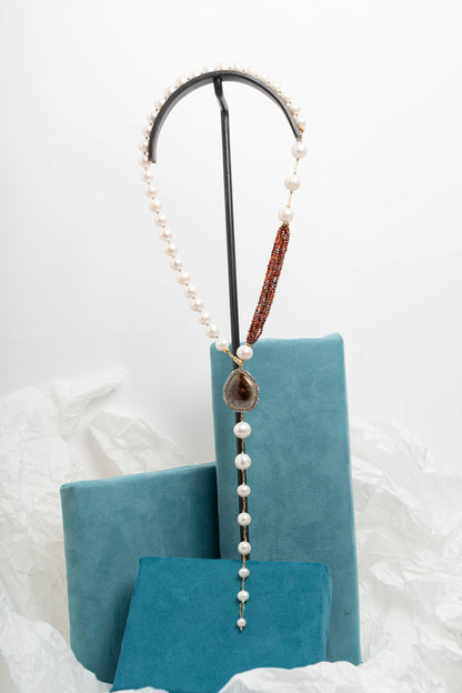 SICYLUI - COLLANA CON ZIRCONI E PERLE NATURALI