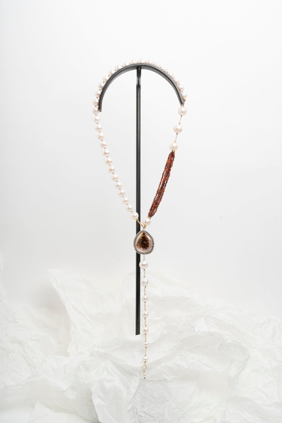 SICYLUI - COLLANA CON ZIRCONI E PERLE NATURALI