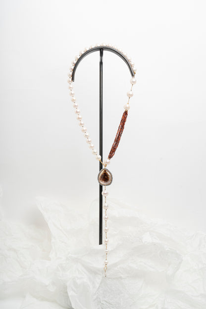 SICYLUI - COLLANA CON ZIRCONI E PERLE NATURALI