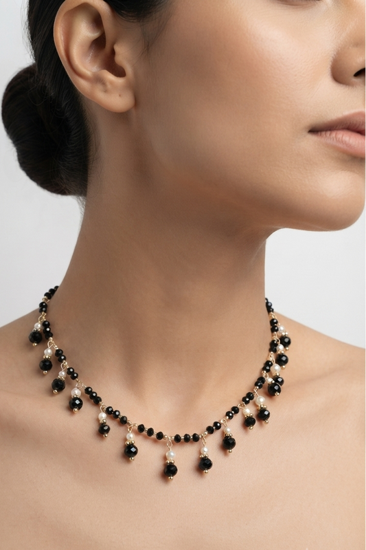 SICYLUI - COLLANA CHOCKER ONICE E PERLE
