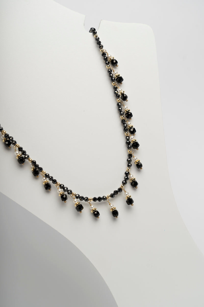 SICYLUI - COLLANA CHOCKER ONICE E PERLE