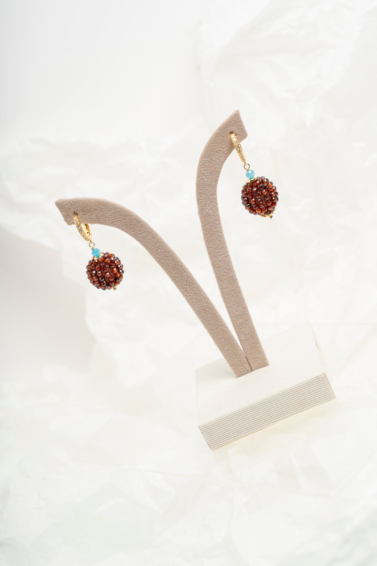 SICYLUI - ORECCHINI CON PALLINE ZIRCONI MORO