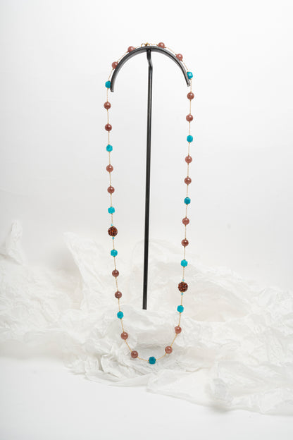 SICYLUI - COLLANA CON ZIRCONI TURCHESI E MORO