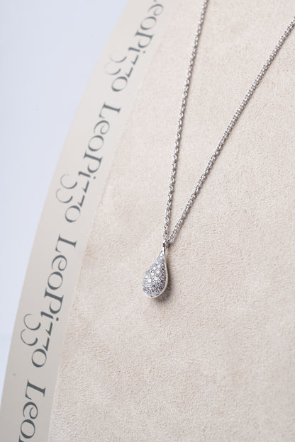 LEO PIZZO - COLLANA CON PENDENTE A GOCCIA PAVE' DIAMANTI