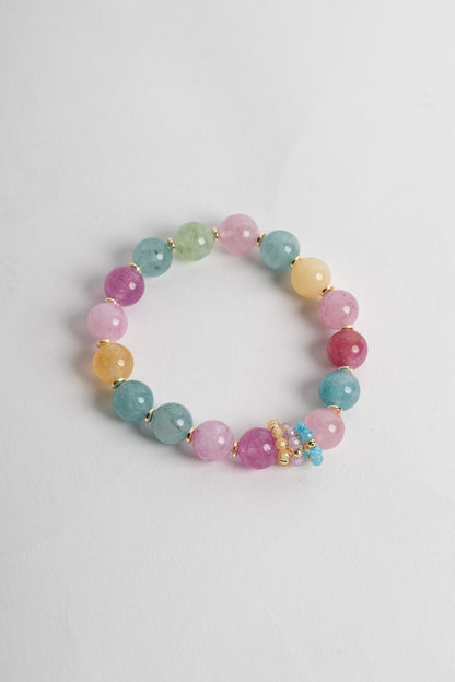 SICYLUI - BRACCIALE ELASTICO MULTICOLOR E ZIRCONI
