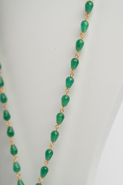 SICYLUI - COLLANA CUORE INTARSIATO VERDE E ZIRCONI