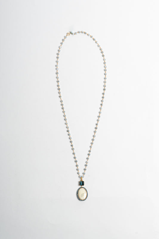 SICYLUI - NECKLACE WITH MOTHER-OF-PEARL AND AVIO CRYSTAL