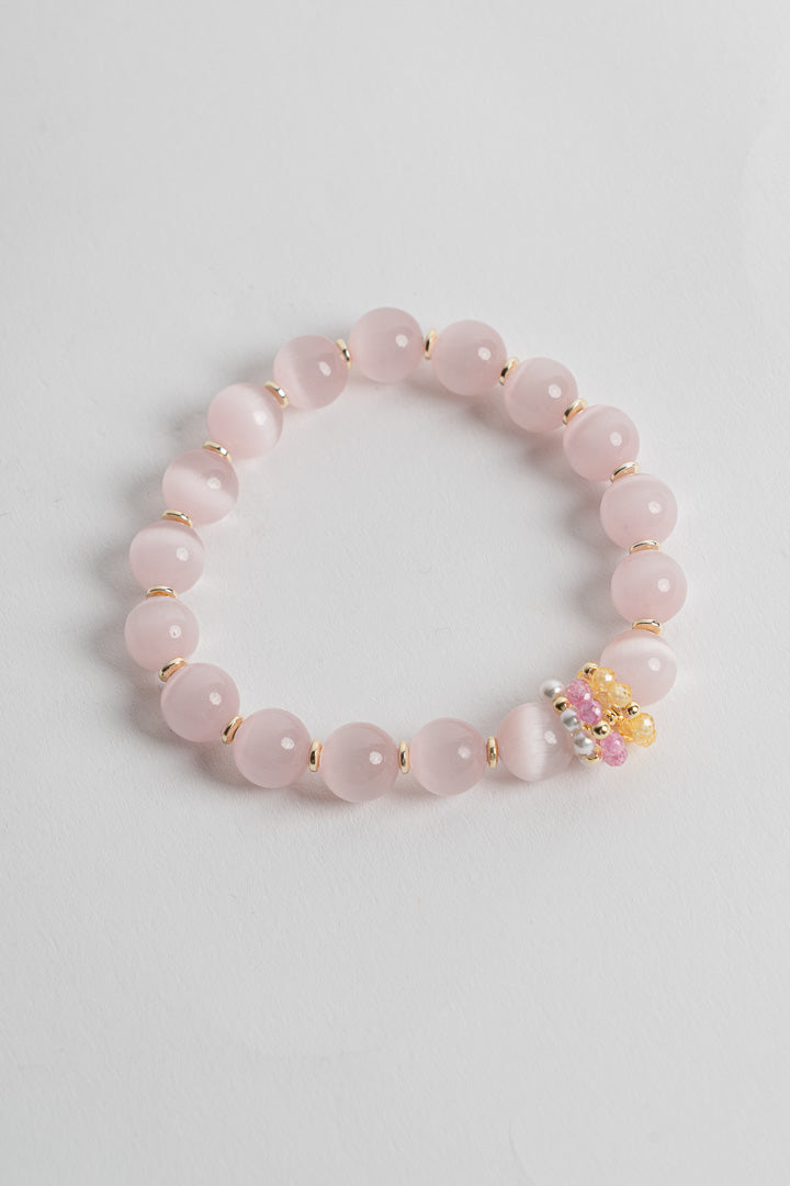 SICYLUI - BRACCIALE ELASTICO CON AGATA ROSA
