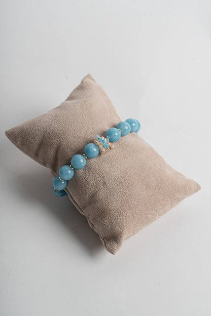 SICYLUI - ELASTIC BRACELET WITH BLUE AGATE