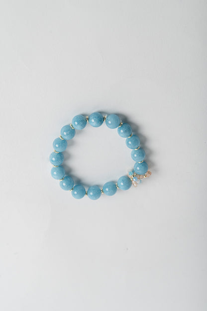 SICYLUI - ELASTIC BRACELET WITH BLUE AGATE