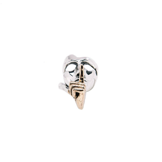 ANELLO SHUT UP ARGENTO E BRONZO