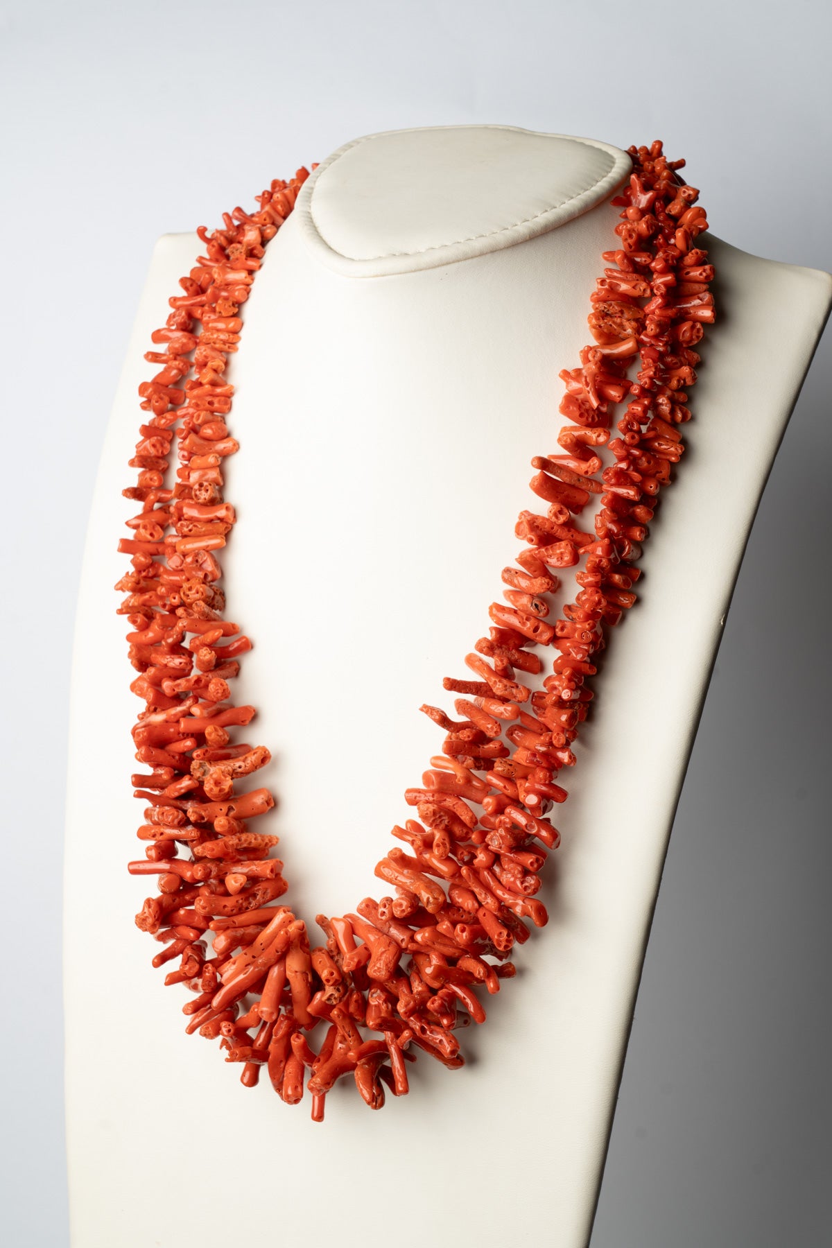 SOARA - COLLANA MULTIFILI IN CORALLO ROSSO MEDITERRANEO