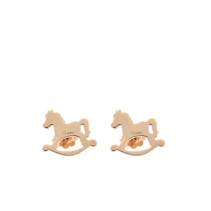 ORECCHINI CAVALLUCCIO DONDOLO ARGENTO ROSE'