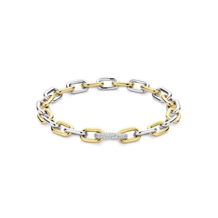 TI SENTO - BRACCIALE CATENA ARGENTO E ZIRCONI BIANCHI