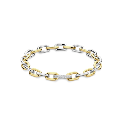 TI SENTO - BRACCIALE CATENA ARGENTO E ZIRCONI BIANCHI