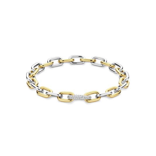 TI SENTO - BRACCIALE CATENA ARGENTO E ZIRCONI BIANCHI