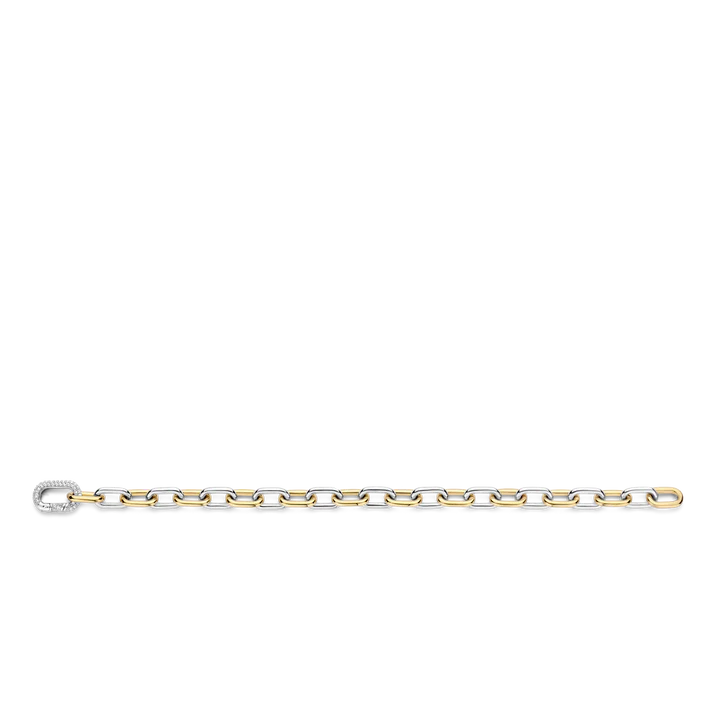 TI SENTO - BRACCIALE CATENA ARGENTO E ZIRCONI BIANCHI