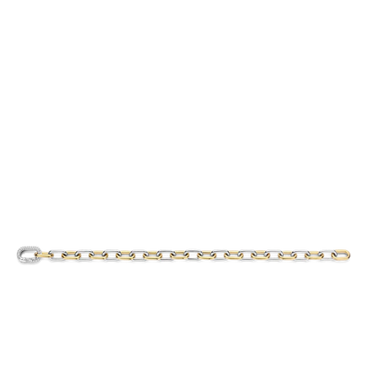 TI SENTO - BRACCIALE CATENA ARGENTO E ZIRCONI BIANCHI