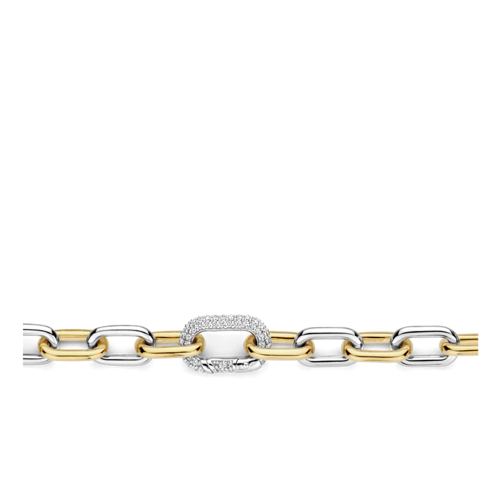 TI SENTO - BRACCIALE CATENA ARGENTO E ZIRCONI BIANCHI