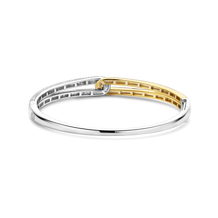 TI SENTO - BRACCIALE INCROCIO ARGENTO DORATO E ZIRCONI