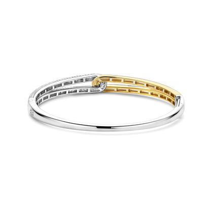 TI SENTO - BRACCIALE INCROCIO ARGENTO DORATO E ZIRCONI