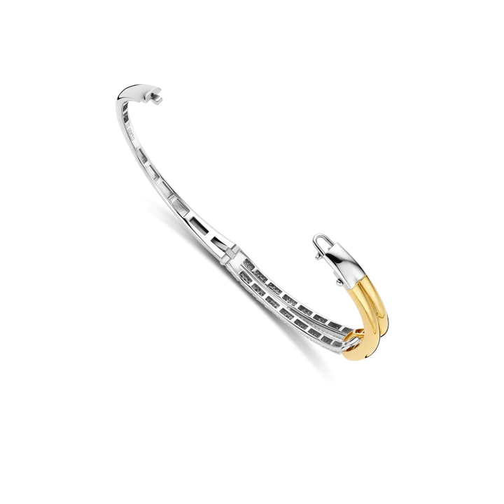 TI SENTO - BRACCIALE INCROCIO ARGENTO DORATO E ZIRCONI