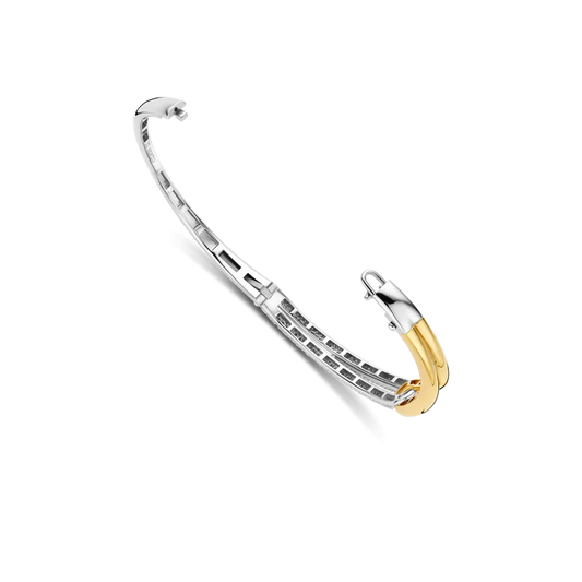 TI SENTO - BRACCIALE INCROCIO ARGENTO DORATO E ZIRCONI
