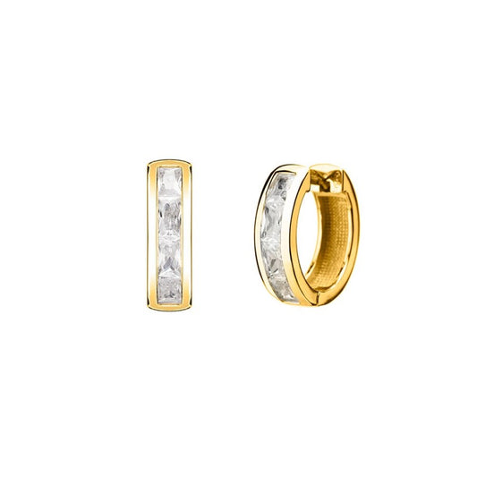 ORECCHINI LUXURY CIRCLE ZIRCONI BIANCHI