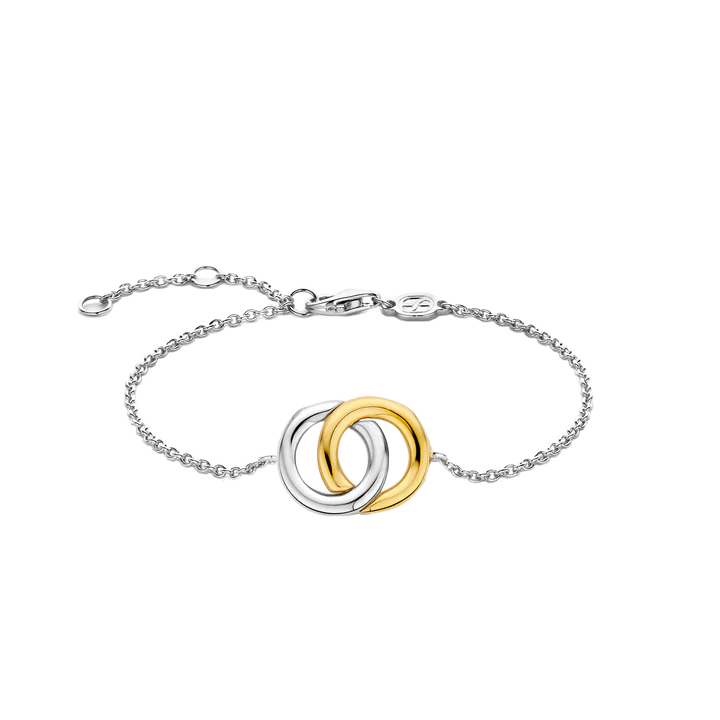 TI SENTO - BRACCIALE CENTRALE ANELLI ARGENTO BICOLORE