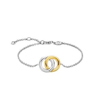 TI SENTO - BRACCIALE CENTRALE ANELLI ARGENTO BICOLORE