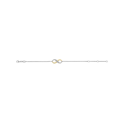 TI SENTO - BRACCIALE INFINITO ARGENTO DORATO E ZIRCONI