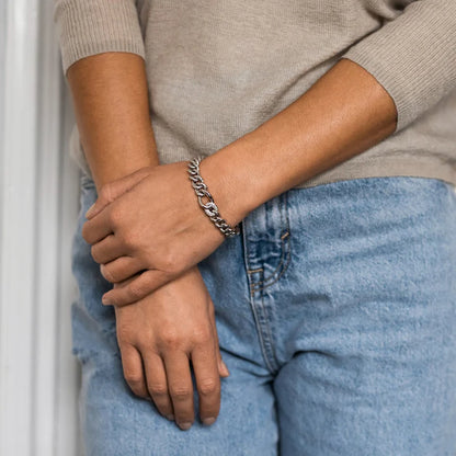 TI SENTO - BRACCIALE GROUMETTE ARGENTO CHIUSURA PAVE' DI ZIRCONI