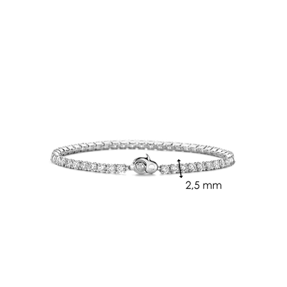 TI SENTO - BRACCIALE TENNIS ARGENTO E ZIRCONI BIANCHI