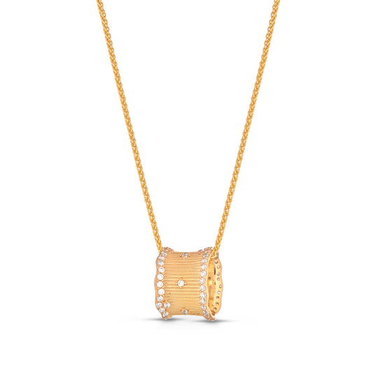 MAISON FOLA - COLLANA IN ARGENTO PLACCATO ORO E ZIRCONI