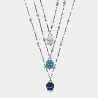 AMO CAPRI - STAINLESS STEEL NECKLACE TRIS BELLS CAPRI ENGRAVING
