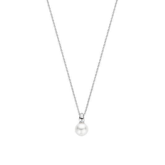 TI SENTO - COLLANA IN ARGENTO CON CENTRALE PERLA