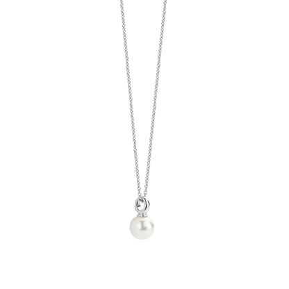 TI SENTO - COLLANA IN ARGENTO CON CENTRALE PERLA