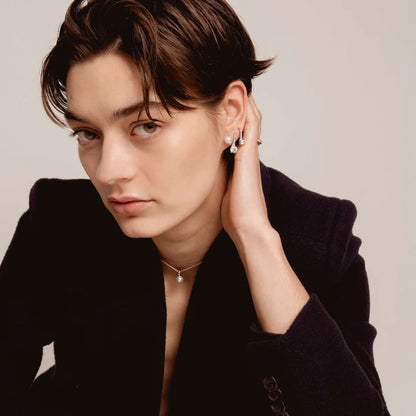 TI SENTO - COLLANA IN ARGENTO CON CENTRALE PERLA