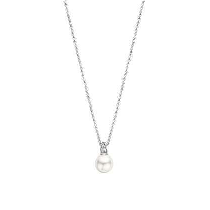 TI SENTO - COLLANA PENDENTE PERLA ARGENTO E ZIRCONI