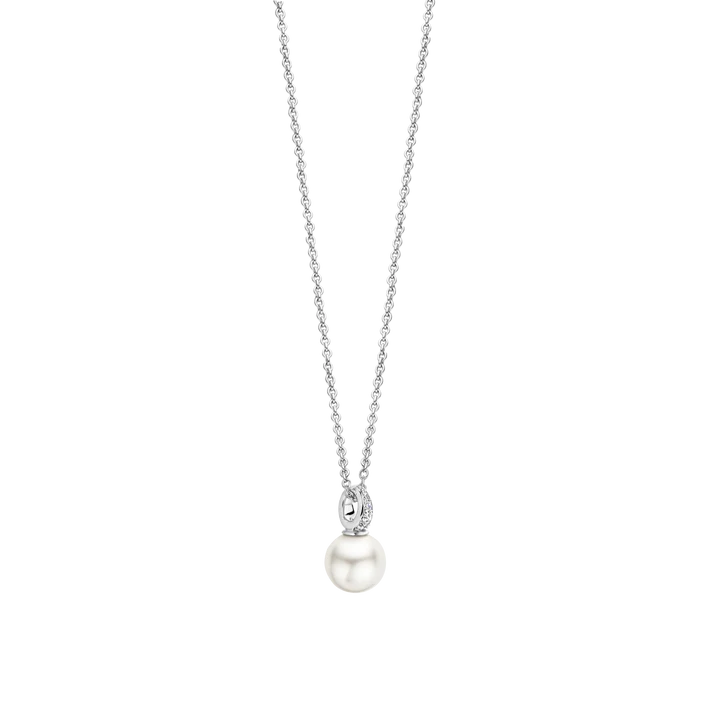 TI SENTO - COLLANA PENDENTE PERLA ARGENTO E ZIRCONI