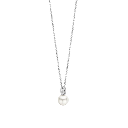 TI SENTO - COLLANA PENDENTE PERLA ARGENTO E ZIRCONI
