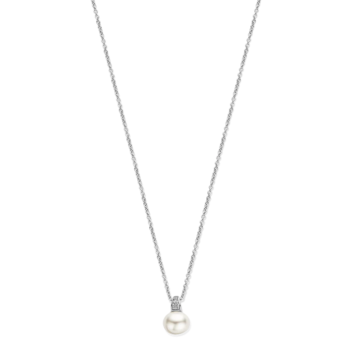 TI SENTO - COLLANA PENDENTE PERLA ARGENTO E ZIRCONI