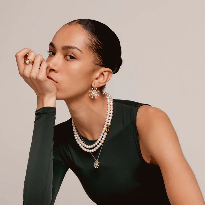 TI SENTO - COLLANA PERLE CON CHIUSURA IN ARGENTO DORATO