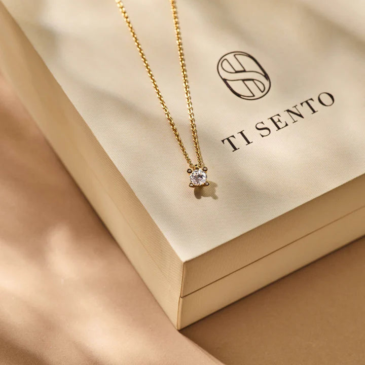 TI SENTO - COLLANA PENDENTE PUNTO LUCE DORATO