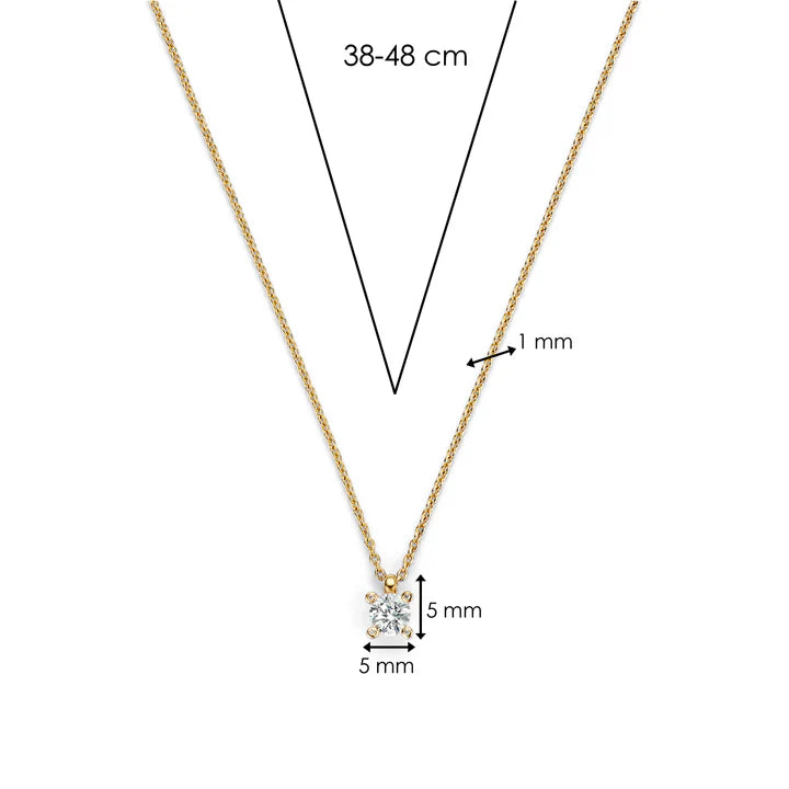 TI SENTO - COLLANA PENDENTE PUNTO LUCE DORATO