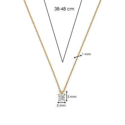 TI SENTO - COLLANA PENDENTE PUNTO LUCE DORATO