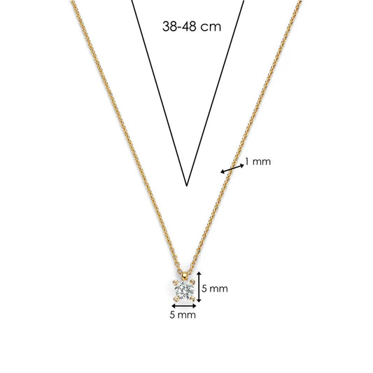 TI SENTO - COLLANA PENDENTE PUNTO LUCE DORATO