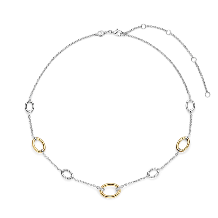 TI SENTO - COLLANA ANELLI BICOLORE