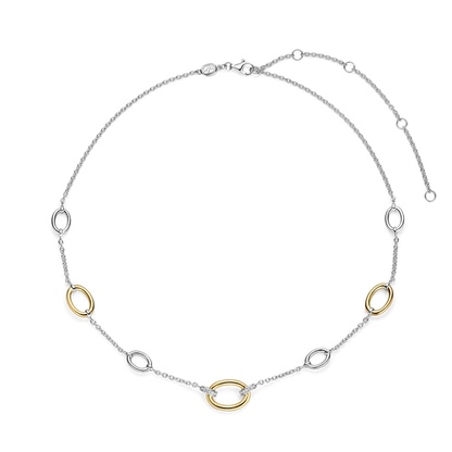 TI SENTO - COLLANA ANELLI BICOLORE