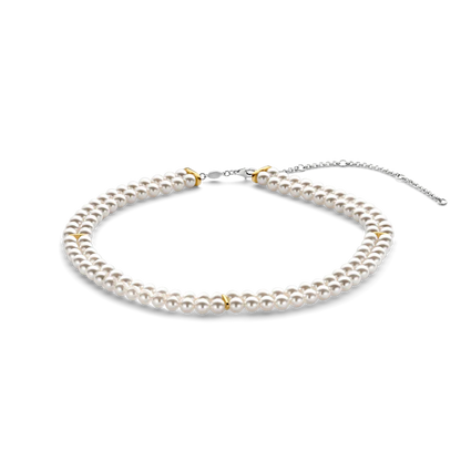 TI SENTO - COLLANA GIROCOLLO DOPPIA PERLA